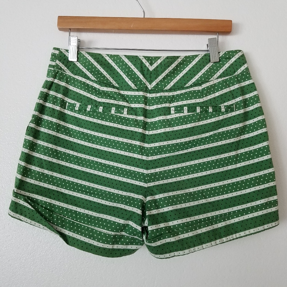 Anthropologie Meadow Rue Madison green striped shorts - Picture 4 of 10